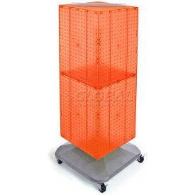 Global Approved 701436-ORG 4-Sided Interlocking Pegboard Floor Display 14