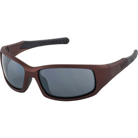 ERB® Free Ride Safety Glasses Gray Flash Lens Brown Metallic Frame WEL17582BRGM - Pkg Qty 12