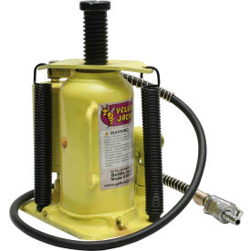 Tiger Tool 20-Ton Air Hydraulic Bottle Jack-Yellowjackit - ESC10446 ESC10446