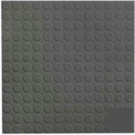 Rubber Tile Low Profile Circular Design 50cm - Black/Brown 9922P193