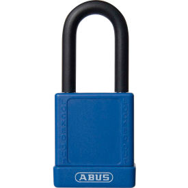 ABUS 74/40 Keyed Differently Lockout Padlock 1-1/2-Inch Non-Conductive Shackle Blue 06765 06765 - Pkg Qty 8