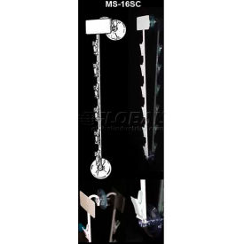 Metal Merchandising Strips W/Two Suction Cups 6 Stations 15-1/2