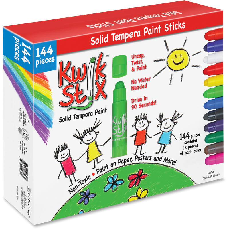 The Pencil Grip Kwik Stix Tempera Paint Sticks, Assorted Colors, Pack Of 144 MPN:644