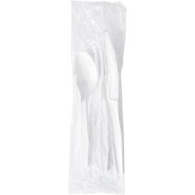 Boardwalk® Heavyweight Three-Piece Cutlery Kit Fork/Knife/Teaspoon White 250/Carton BWK3KITHVYWH