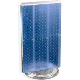 Global Approved 700513-BLU Two-Sided Revolving Pegboard Countertop Display 13.5