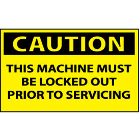 Machine Labels - Caution This Machine Must Be Locked Out Prior To Servicing C190AP