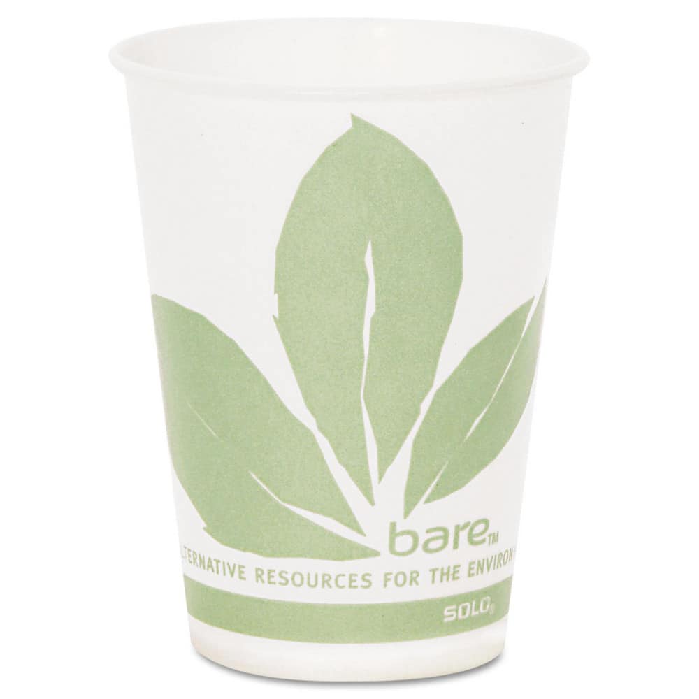 Paper & Plastic Cups, Plates, Bowls & Utensils, Cup Type: Cold Cup , Material: Wax-Coated Paper , Color: Green, White , Capacity: 9 oz  MPN:SCCR9BBJD110CT