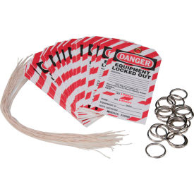 Brady® Danger Equipment Locked Out Tag Two-Part Tags With Stubs Cardstock 25/Pack WKT2
