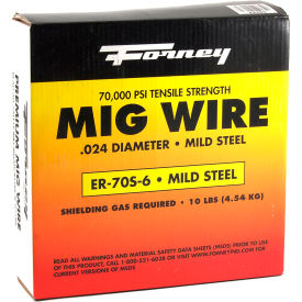 Forney® ER70S-6 Mild Steel Solid MIG Welding Wire - .024