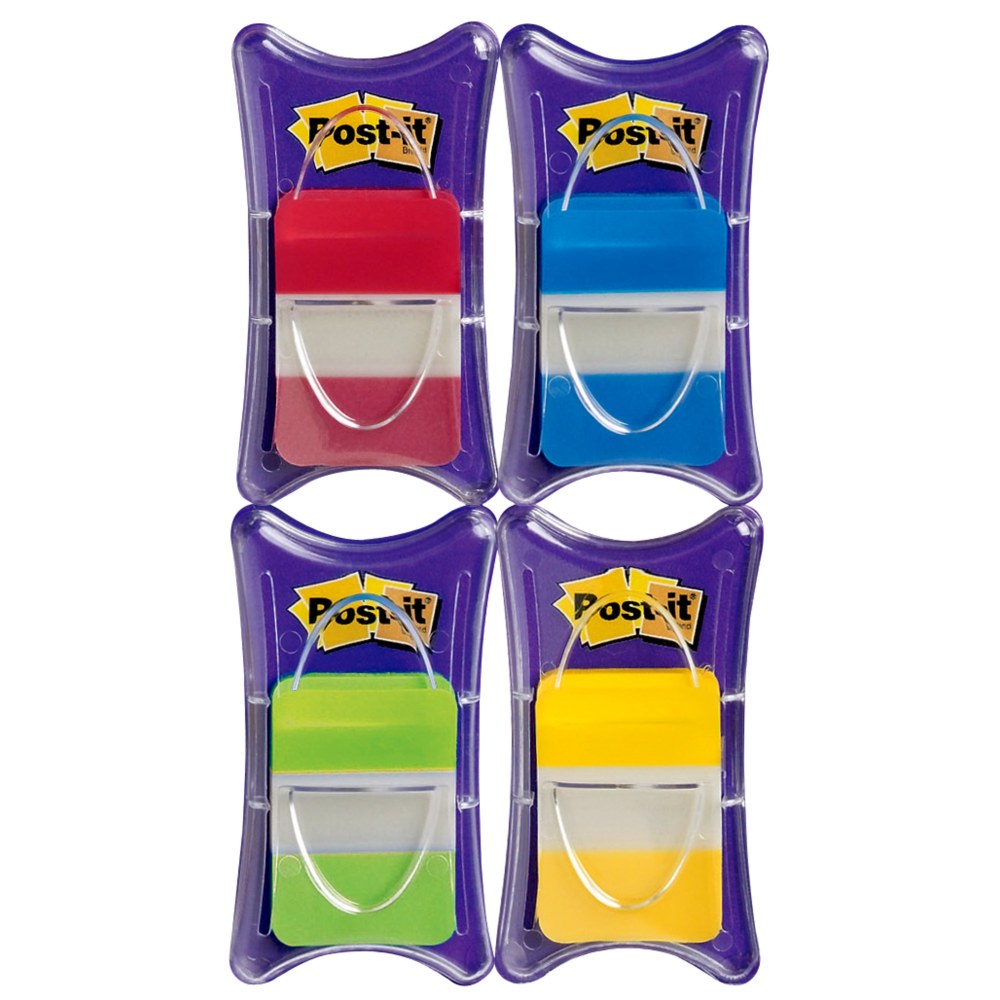 Post-it Notes Durable Filing Tabs, 1in, Assorted Colors, 25 Flags Per Pad, Pack of 4 (Min Order Qty 7) MPN:686-RALY