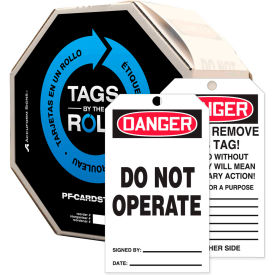 Accuform TAR121 Danger Do Not Operate Tag RP-Plastic 250/Roll TAR121