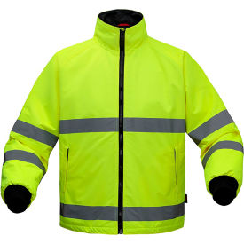 GSS Waterproof Parka Jacket w/ Fleece Lining Class 3 Lime 4XL 8021-4XL
