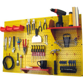 Wall Control Pegboard Standard Tool Storage Kit Yellow/Red 48