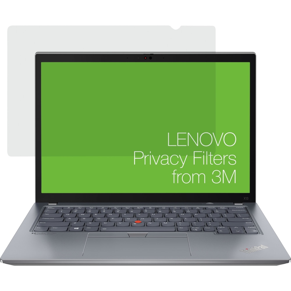 Lenovo 13.3 inch 1610 Privacy Filter for X13 Gen2 with COMPLY Attachment from 3M Matte - For 13.3in Widescreen LCD Notebook - 16:10 - 1 MPN:4XJ1D33266