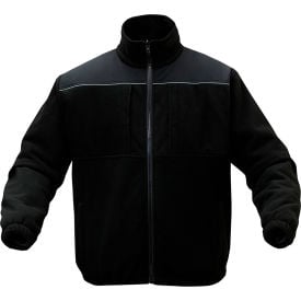 GSS Onyx Enhanced Visibility Full Zip Jacket Polyester Fleece Black 2XL 7553-2XL