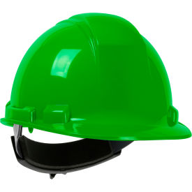 Whistler Cap Style Hard Hat HDPE Shell 4-Point Textile Suspension Wheel Ratchet Adjustment Lime 280-HP241R-45