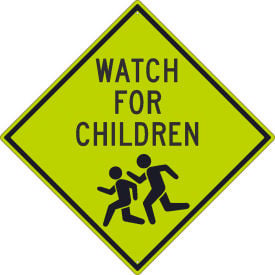 NMC TM184DG Traffic Sign Watch For Children (Graphic) Sign 30