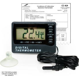 H-B DURAC Calibrated Dual Zone Elec Thermometer -50/70C (-58/158F) Ext -10/50C (14/122F) Int 609000500