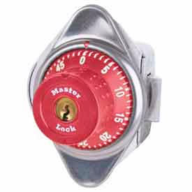 Master Lock® No. 1655MDRED Built-In Combo Lock for Horizontal Latch Box Locker - Red Dial - LH 1655MDRED