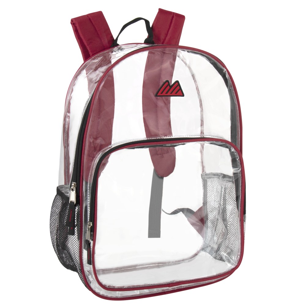 Summit Ridge Heavy-Duty Clear Backpack, Red Trim MPN:2007RED