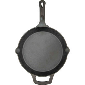 Winco CAST-10 Round Cast Iron Skillet CAST-10 - Pkg Qty 4