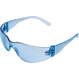 ERB® IProtect® Frameless Safety Glasses Anti-Scratch Blue Lens/Temples Pack of 12 WELBRAVABL - Pkg Qty 12