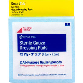 First Aid Only FAE-5005 SmartCompliance Refill Sterile Gauze Pads 3
