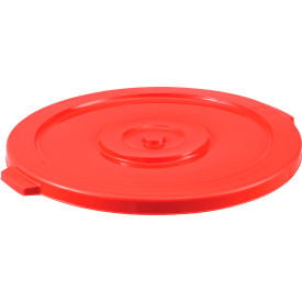 GoVets™ Plastic Trash Can Lid - 44 Gallon Red 463RD240