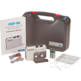 Drive Medical Portable Dual Channel TENS Unit with Electrodes and Carry Case AGF-3X AGF-3X