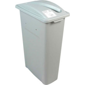Busch Systems Waste Watcher Single - Paper Only 23 Gallon Gray - 101025 101025