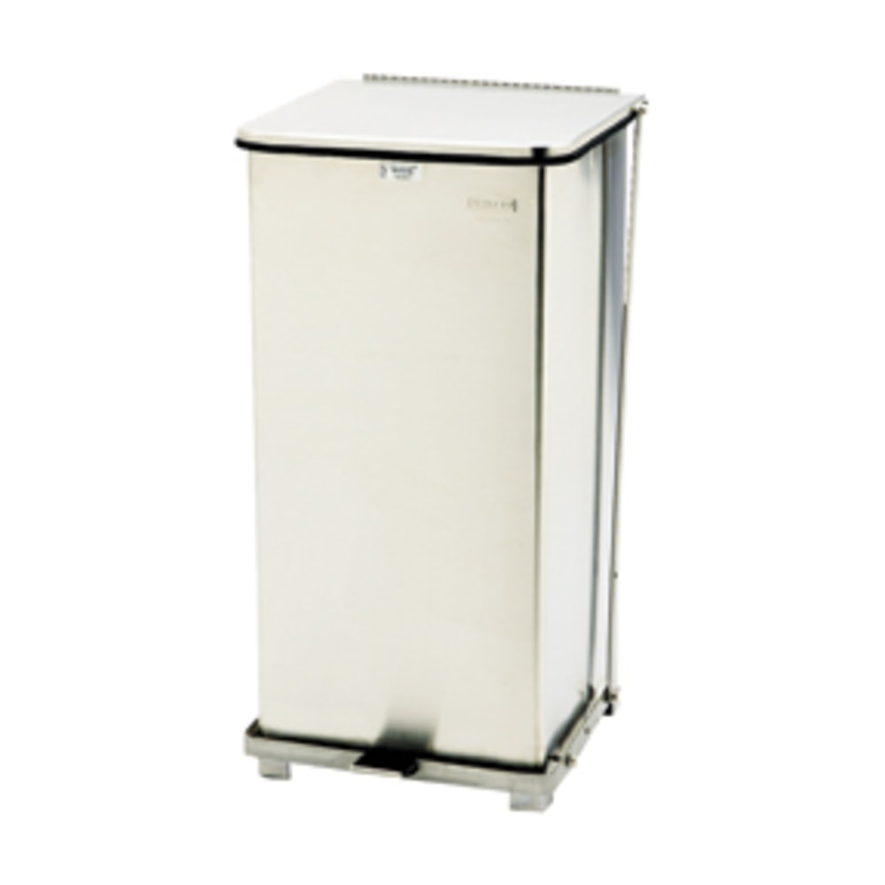 Rubbermaid Commercial Defenders Square Step Can - 13 gal Capacity - Square - Foot Pedal, Fire-Safe, Leak Proof - ST24SSPL MPN:ST24SSPL