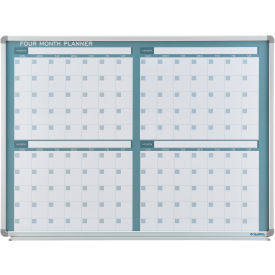 GoVets® Magnetic Dry Erase Four Month Calendar Board Steel Surface 48
