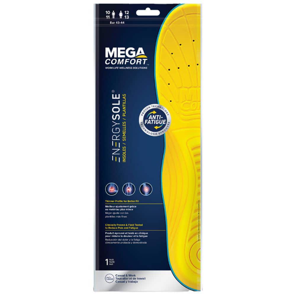 Insoles, Support Type: Comfort Insole , Gender: Unisex , Material: Dual-Layer Memory Foam, Cloth , Thickness: 0.25in , Color: Yellow MPN:ES-M1415