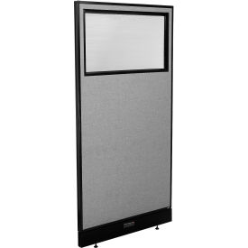 Interion® Electric Office Partition Panel with Partial Window 36-1/4