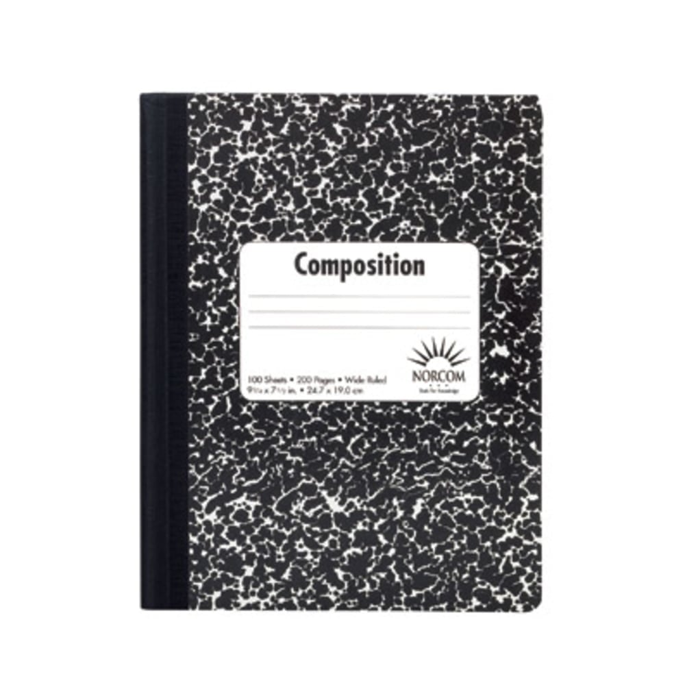 Composition Book, 7-1/2in x 9-3/4in, Wide-Rule, 100 Sheets (Min Order Qty 23) MPN:09910