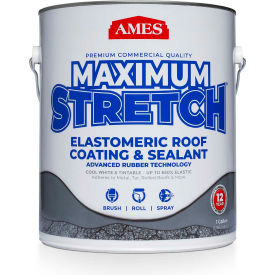 AMES MAXIMUM STRETCH Roof Coating & Sealant - White 1 Gallon Pail MSS1