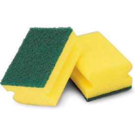 Libman Commercial Heavy Duty Scrubber Yellow/Green - 64 64*****##* - Pkg Qty 6