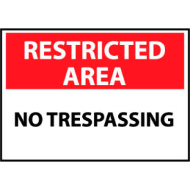 Restricted Area Aluminum - No Trespassing RA21AB