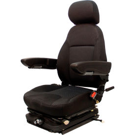 Concentric™ 470 Series Heavy Duty Seat with Low Profile Mechanical Suspension Fabric Black 470030BK