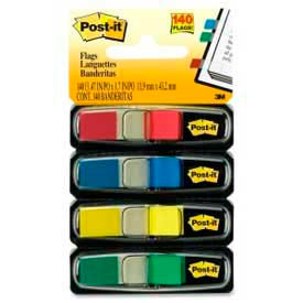 Post-it® Flags Small Page Flags in Dispensers Assorted Primary 35/Color 4 Dispensers/PK 6834