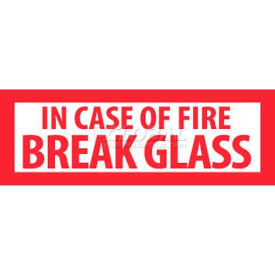 NMC M40P Fire Sign In Case Of Fire Break Glass 1-3/4