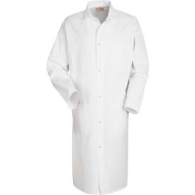 Red Kap Gripper-Front Butcher Frock Top & 2 Lower Outside Pockets White Poly/Cotton Twill 3XL 4016WHRG3XL