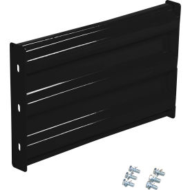Vestil Bolt-On Style Steel Guard Rail 3-Rib 2'L Black GR-F3R-BO-2-BK