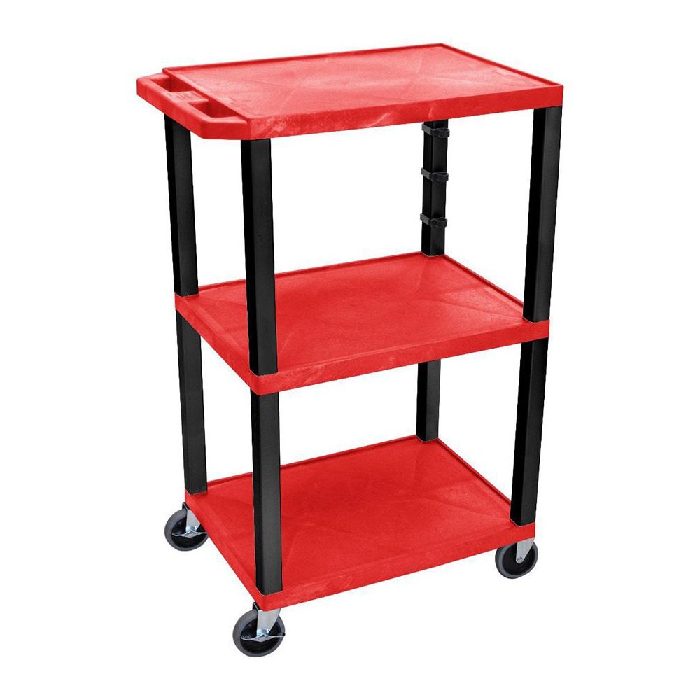 Carts; Cart Type: Utility ; Caster Type: 2 Locking, 4 Swivel ; Caster Material: TPR ; Material: Recycled Molded Plastic ; Length (Inch): 18 ; Width (Inch): 24 MPN:UCPL1R-B