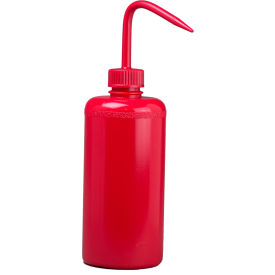 Bel-Art Red 500ml (16oz) Polyethylene Wash Bottles Polypropylene Cap 28mm Closure 6Pk 116500016