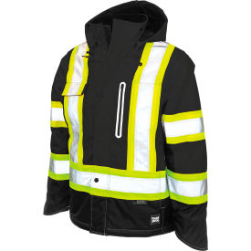 Tough Duck Men's Ripstop Fleece Lined Safety Jacket XS Black S24511-BLACK-XS