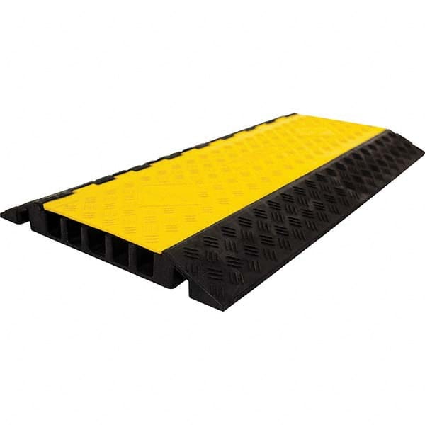 Floor Cable Cover: Polyethylene, 5 Channels, 1-1/2
