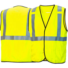 Pyramex® RVHL50FR Type R Class 2 Flame Resistant Vest 3XL Hi-Vis Lime RVHL5010FRX3