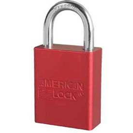 American Lock® No. A1165RED Solid Aluminum Rectangular Padlock - Red A1165RED - Pkg Qty 24