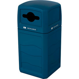 Busch Systems® Renegade Mixed Recycling Container 50 Gallon Capacity Blue 193419
